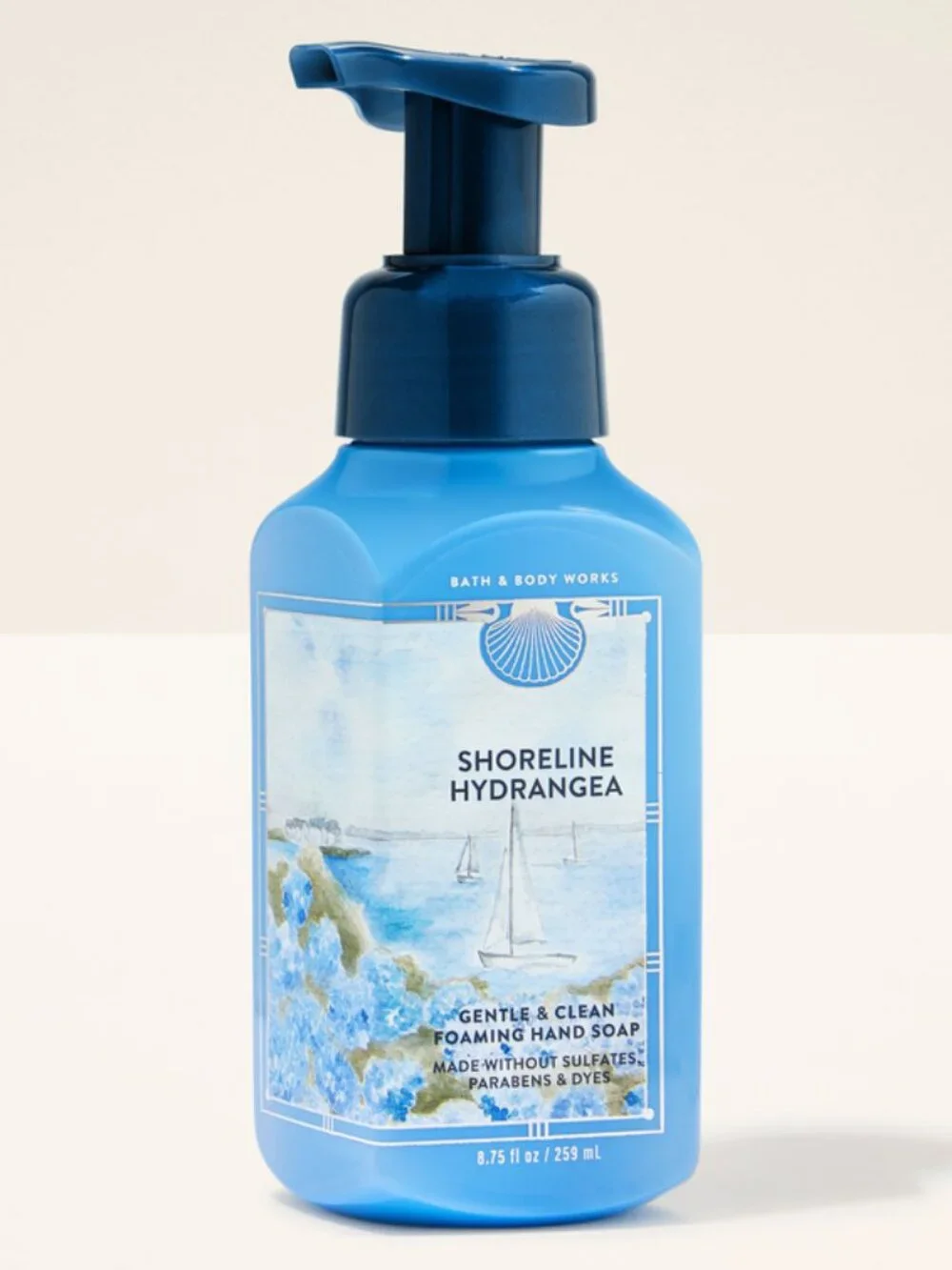 ALL NEW Bath & Body Works Gentle & Clean Foaming Hand Soap SHORELINE HYDRANGEA💦